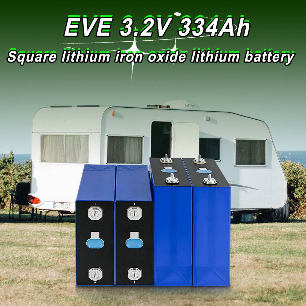 EU Stock EVE 334Ah Grade A LF334 LiFePO4 3.2V Battery - for Solar energy off-grid systems, RV,EV