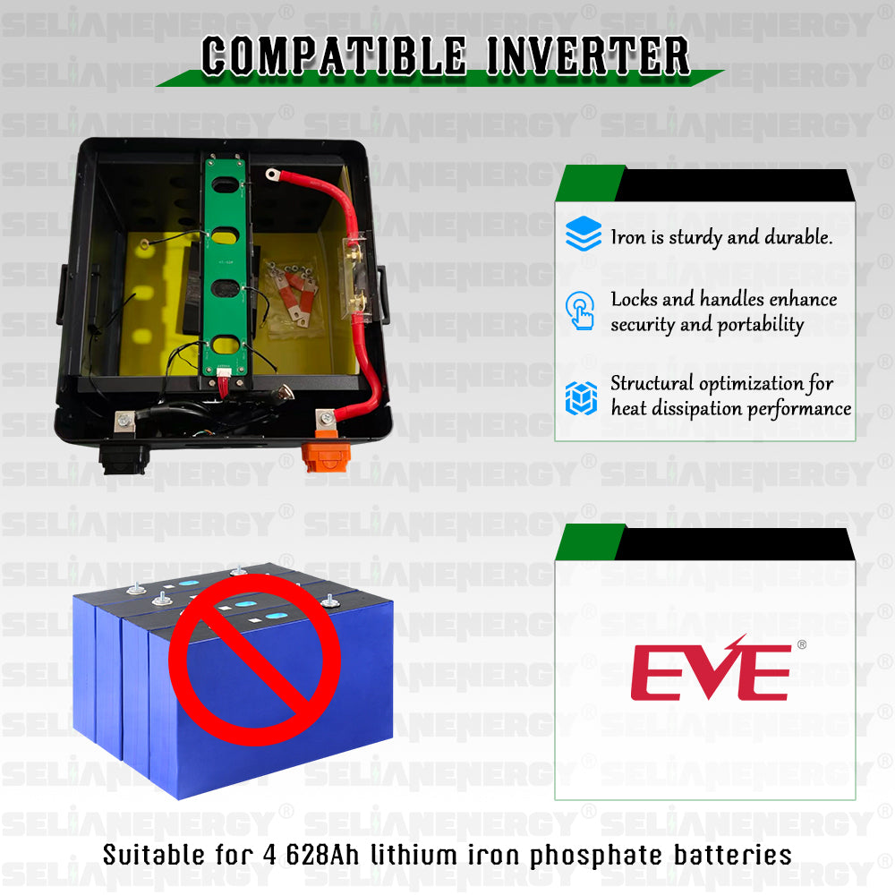 EU STOCK 4S 628Ah LiFePO4 Battery DIY Box with JK BMS Bluetooth For 12V 628Ah Cell Energy System